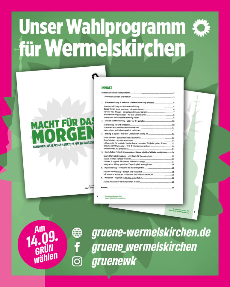 Grünes Wahlprogramm zur Kommunalwahl