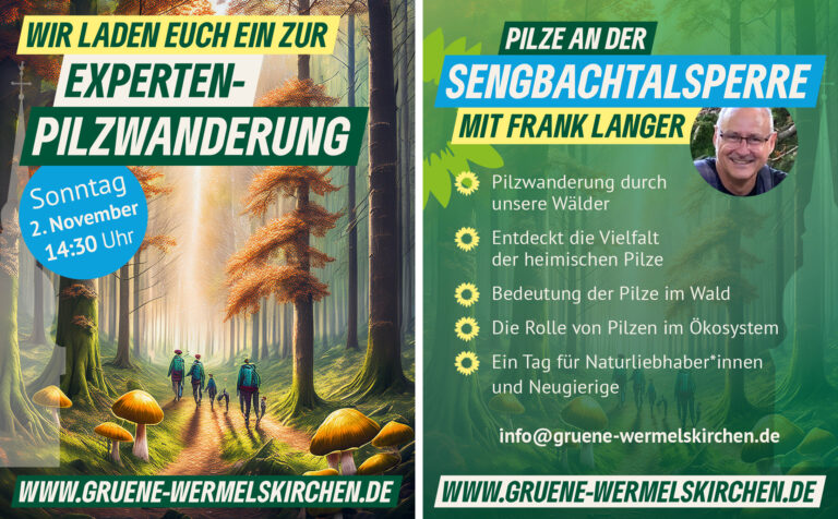 Wir laden Euch ein zur Experten-Pilzwanderung